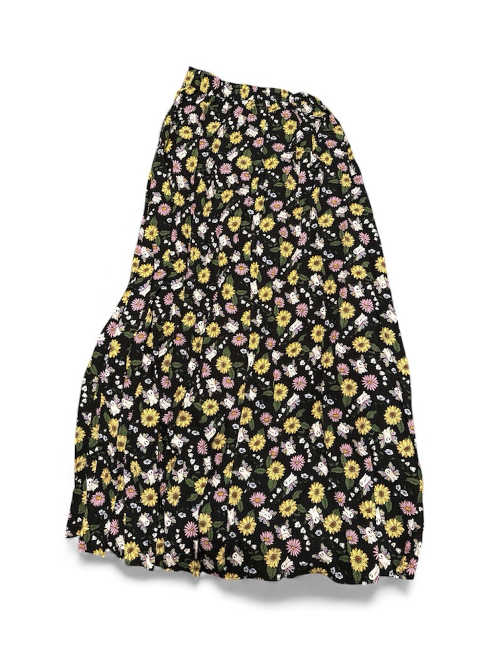 Thorn & Fable Ghost Butterflies & Flowers Maxi Skirt - Picture 3 of 4